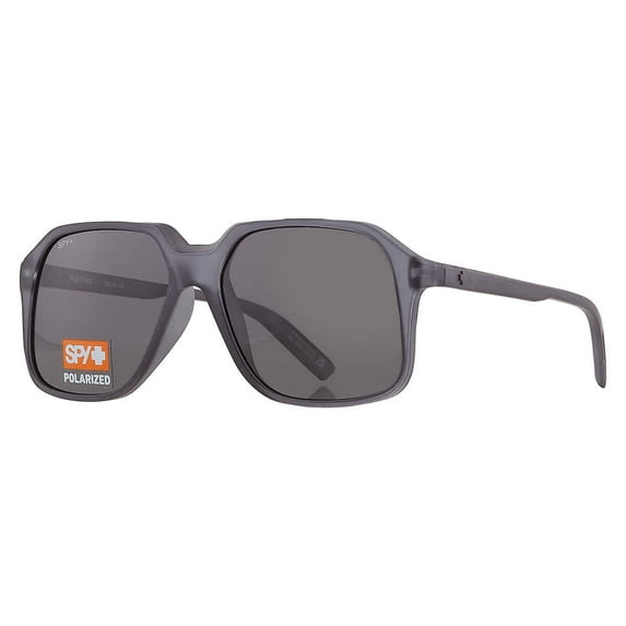 SPY Optic Hotspot Large to Extra-Large Size Sunglasses for Women (Matte Translucent Black Frame and Black Gray Polar Lens)