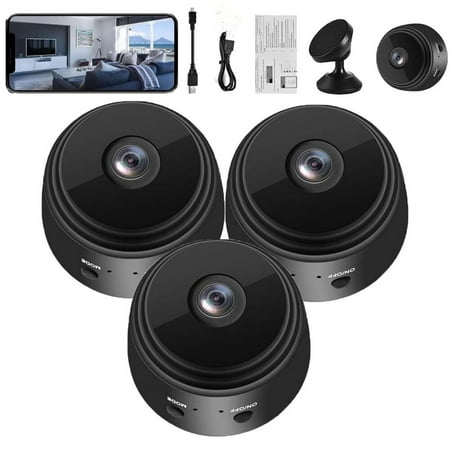 Spy Lens Cam, Secret Scope Magnetic Mini Security Camera, Secret Scope Magnetic Mini Security Camera Outdoor, Secret Scope Magnetic Mini Camera, Hidden Camera, Keep Your Family Safe (3, Black)