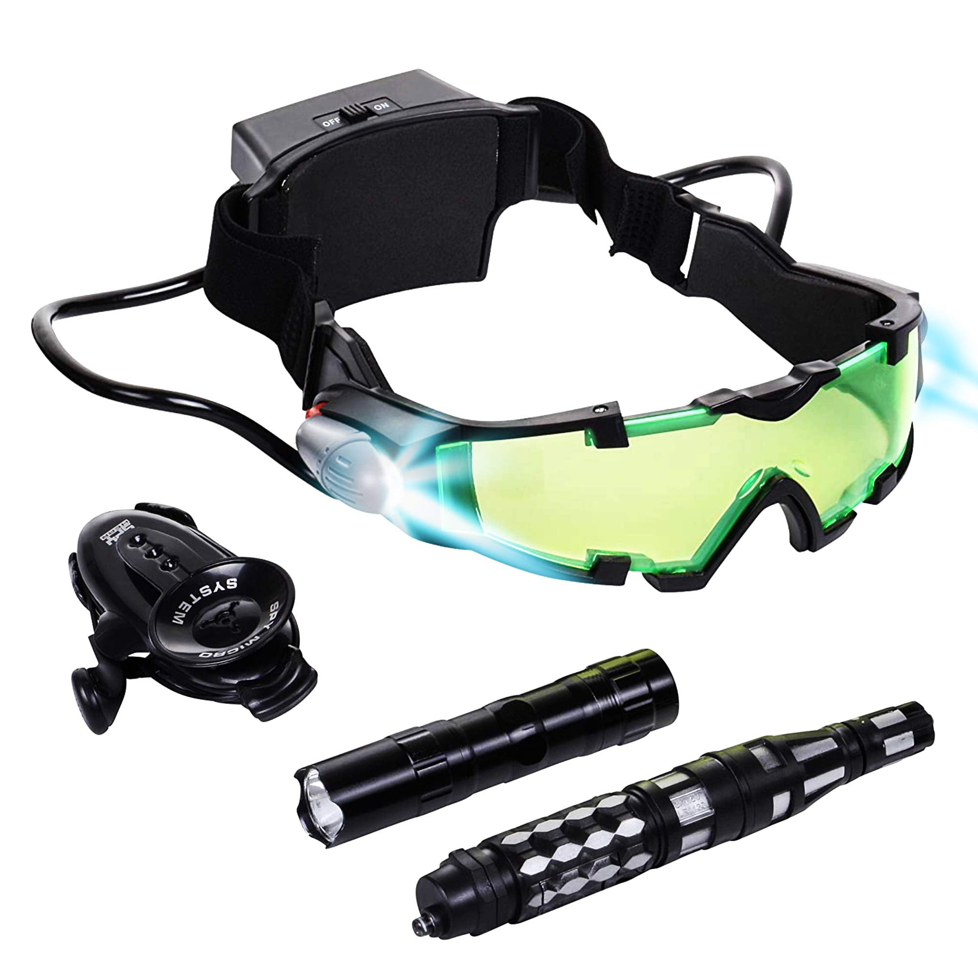 Spy Set for Kids - Kids Spy Gadgets Kit - Night Vision Goggles, Invisible  Pen, Flashlight, Micro Listener - Surveillance Toys 