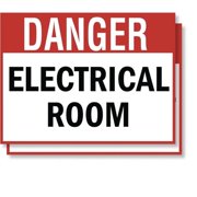 SPY SPOT Danger Electrical Stickers, 4" x 3" Vinyl Safety Label, Pack of 2