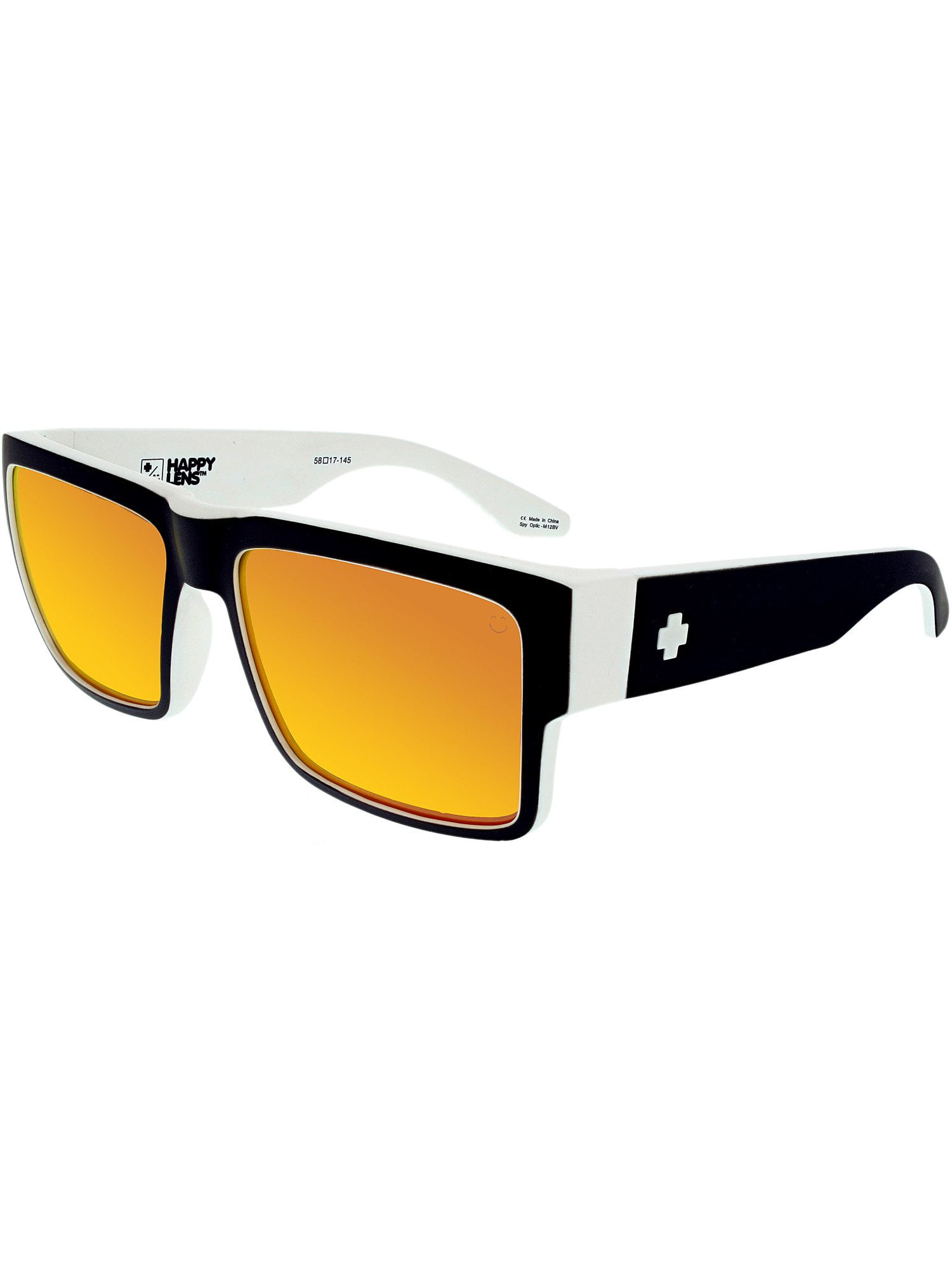 Spy Sunglasses 673180209365 Cyrus HD Plus Mirrored Lenses Scratch Resistant  Square Shape, Wrap Athletic, Whitewall