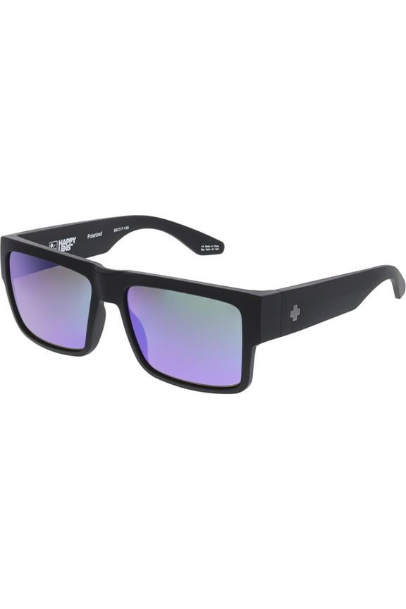 Spy Sunglasses 673180374861 Cyrus Polarized Lenses Scratch Resistant Square Shape, Black Smoke Tortoise Fade