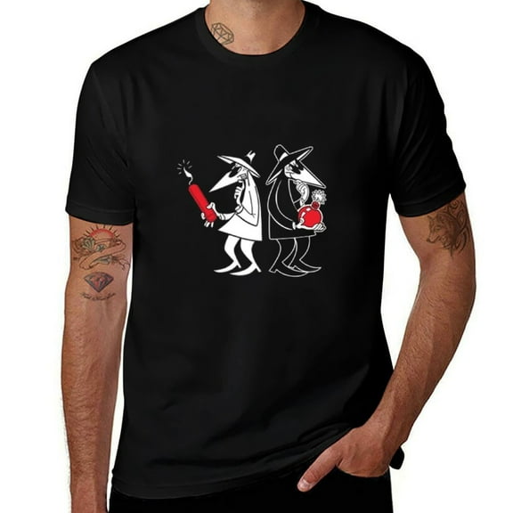 Spy Vs Spy Mens T Shirts Cotton Short Sleeve T-Shirt Crew Neck Tees Casual Shirt
