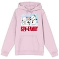 thumbnail image 1 of Spy X Family Anya Snowman Screenshot Long Sleeve Cradle Pink Men's Hooded Sweatshirt-Large, 1 of 3