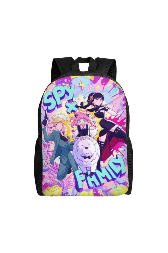 Spy X Family Backpack With 3d Creative Design Pattern Print Adjustable Shoulder Straps Smooth Zipper Large Capacity Backpack Casual Daily Backpack