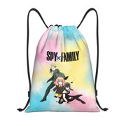 Spy X Family Drawstring Backpack For Adults Youth Unisex Gym Cinch Bags String Sackpack Foldable Portable.Two Sizes.Football, Basketball, Swimming Sports Fitness Backpack.