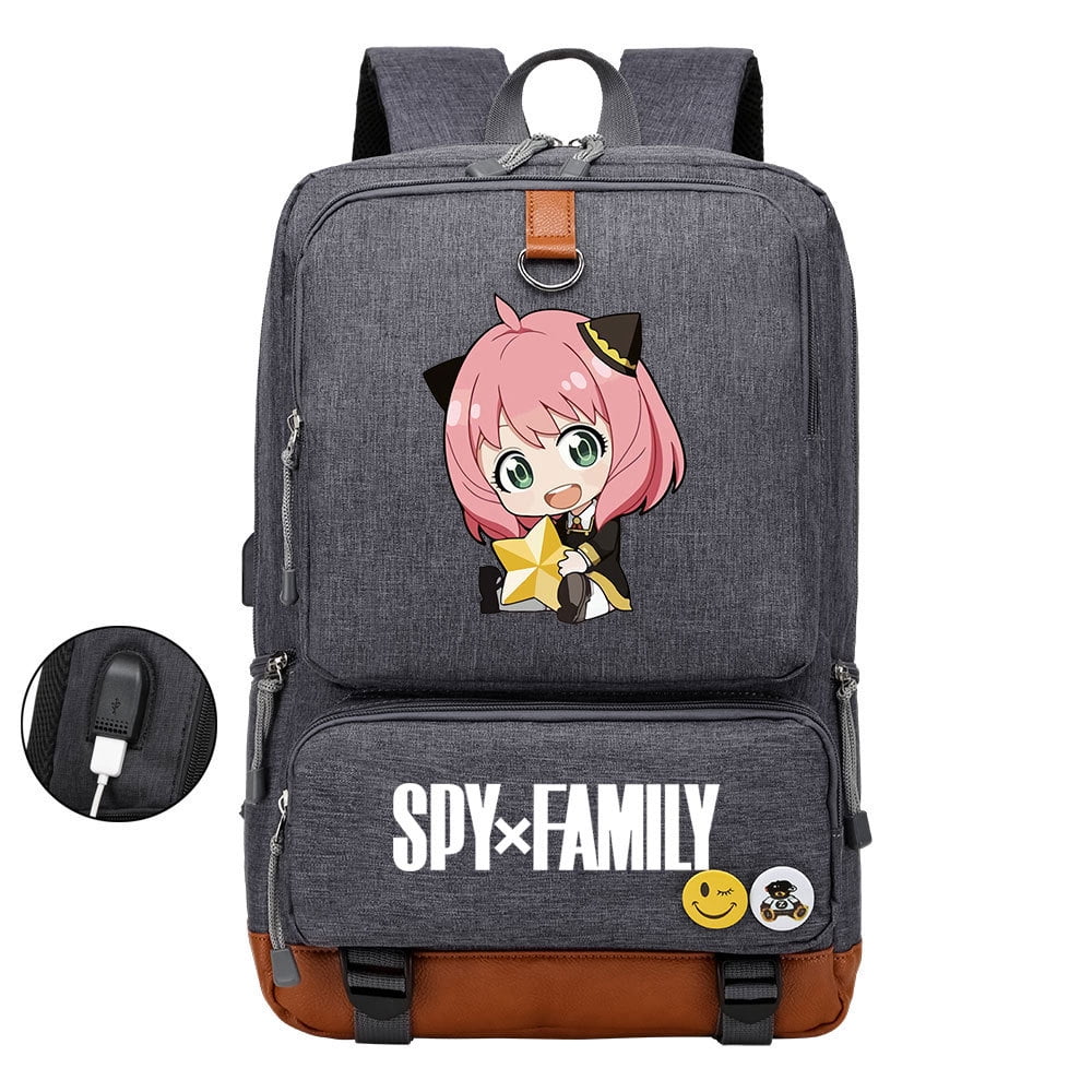 Spy x Family Backpack with USB Charging, Multi-Pocket Design, and ...