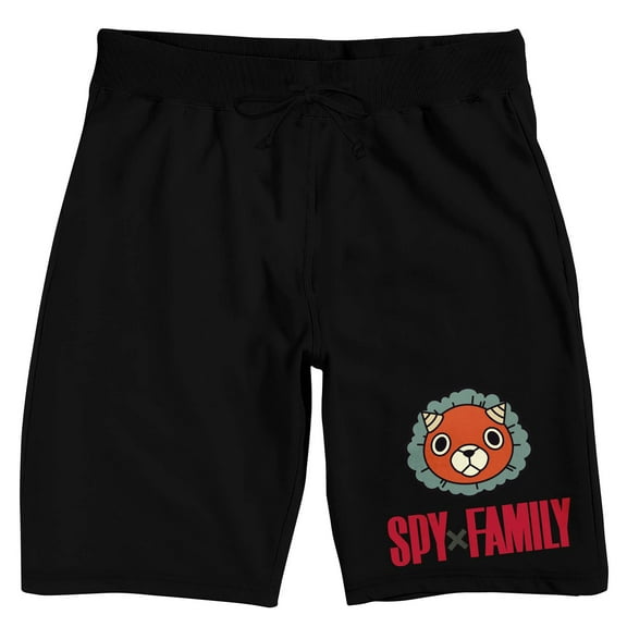Spy x Family Series Logo Men's Black Sleep Shorts-Medium