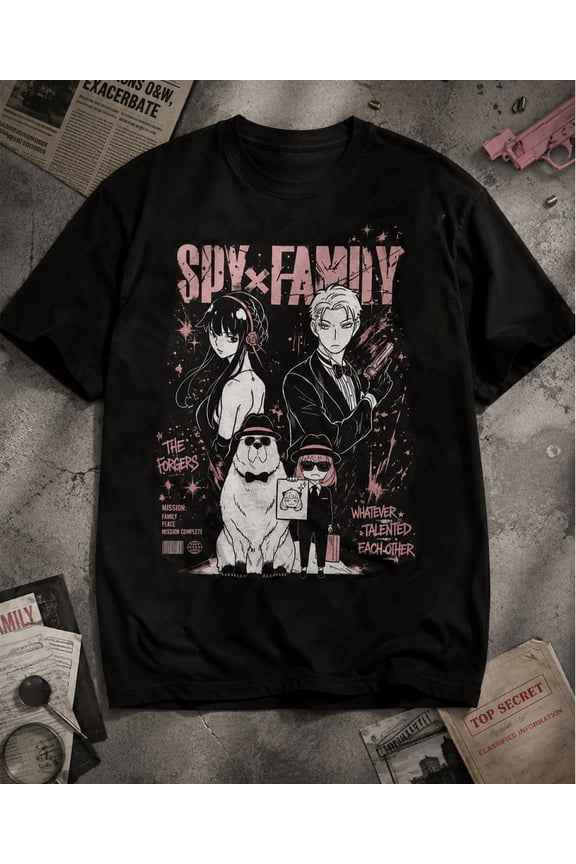 Spy x Family The Forgers Anime Graphic T Shirt Loid Yor Anya Retro Manga Tee