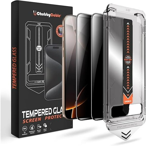 SpyBlocker - 2 PCS Military-Grade Privacy Screen with Magic Installer & Self-Cleaning Adhesive, Anti-Spy Screen Protector Compatible with iPhone 11 Pro Max/XS MAX