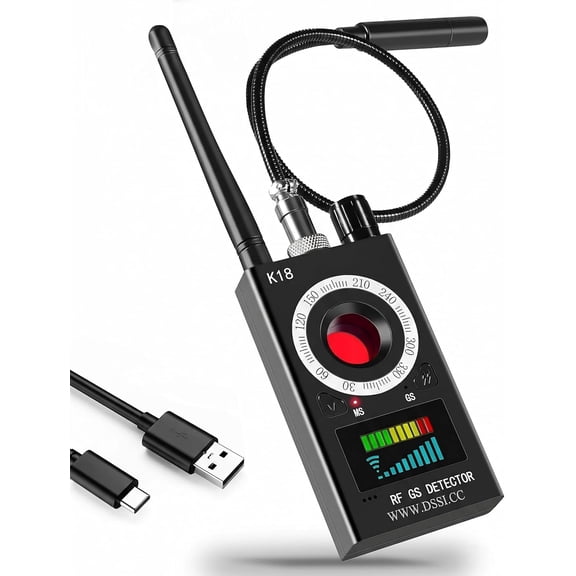 SPY SPOT Hidden Camera Detector, RF Bug Detector, Spy Devices Finder, Black