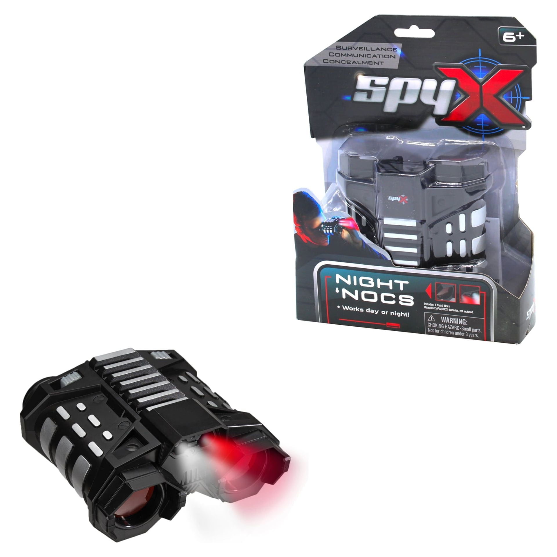 SpyX / Night Nocs - Binocular Spy Toy with White or Red Light to See in the Dark. Perfect addition for your spy gear collection!