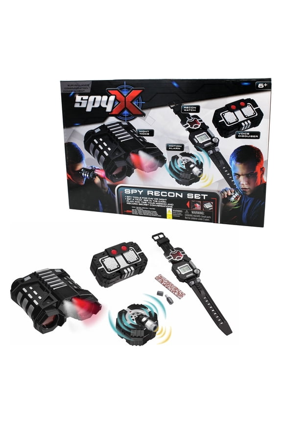 / Recon Set - Includes Night Nocs + Voice Disguiser + Recon Watch + Motion Alarm. Perfect for Your next recon mission and an awesome addition for Your spy gear collection!