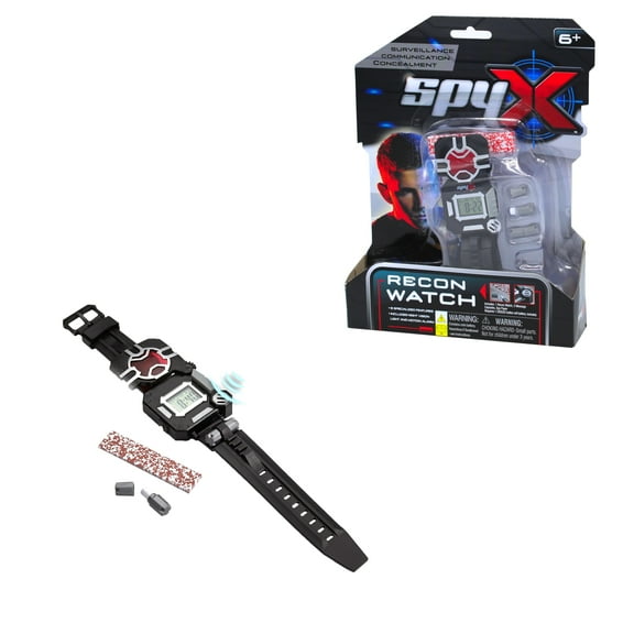 SpyX / Spy Recon Watch - 8 Function Spy Toy Watch. Extra functions include: Led Spot Light, Stopwatch, Alarm, Decoder, Secret Message Paper, Message Capsules, Motion Alarm.