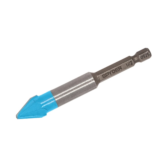Spyder 1/2-Inch x 3.5-Inch Quick-Release Hex Shank Carbide-Tipped Glass and Tile Drill Bit 950077