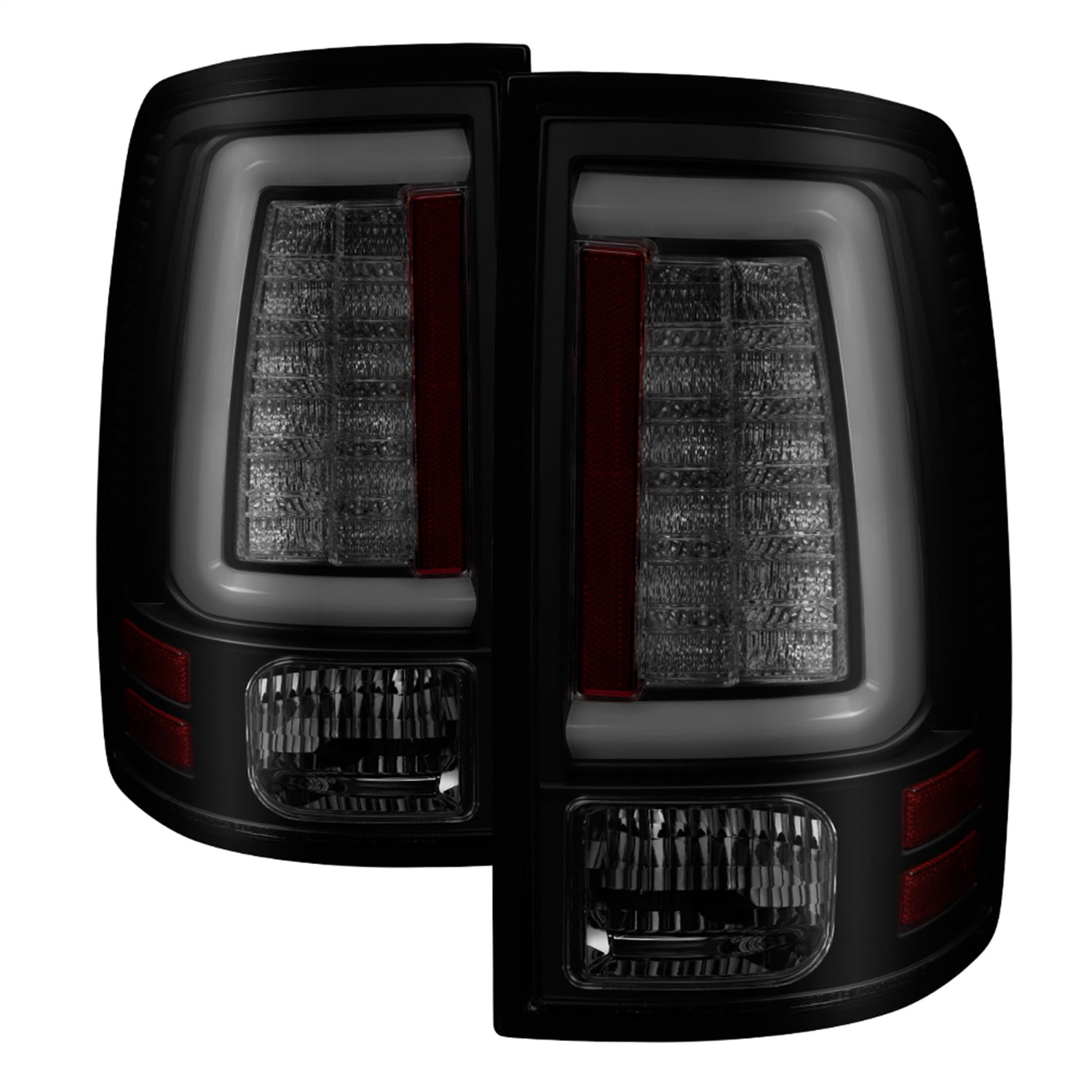 Spyder 13-14 Dodge Ram 1500 Light Bar LED Tail Lights - Black Smoke ALT-YD-DRAM13V2-LED-BSM Fits select: 2013-2018 RAM 2500, 2013-2014 RAM 1500 ST
