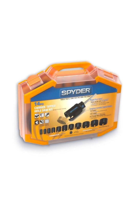 14-Piece Carbide Tipped Deep Cut Hole Saw Kit