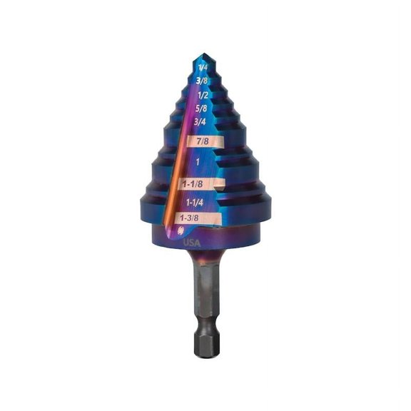 Spyder 19024 Stinger Mach-Blue 10 Step Bit, Hex Shank