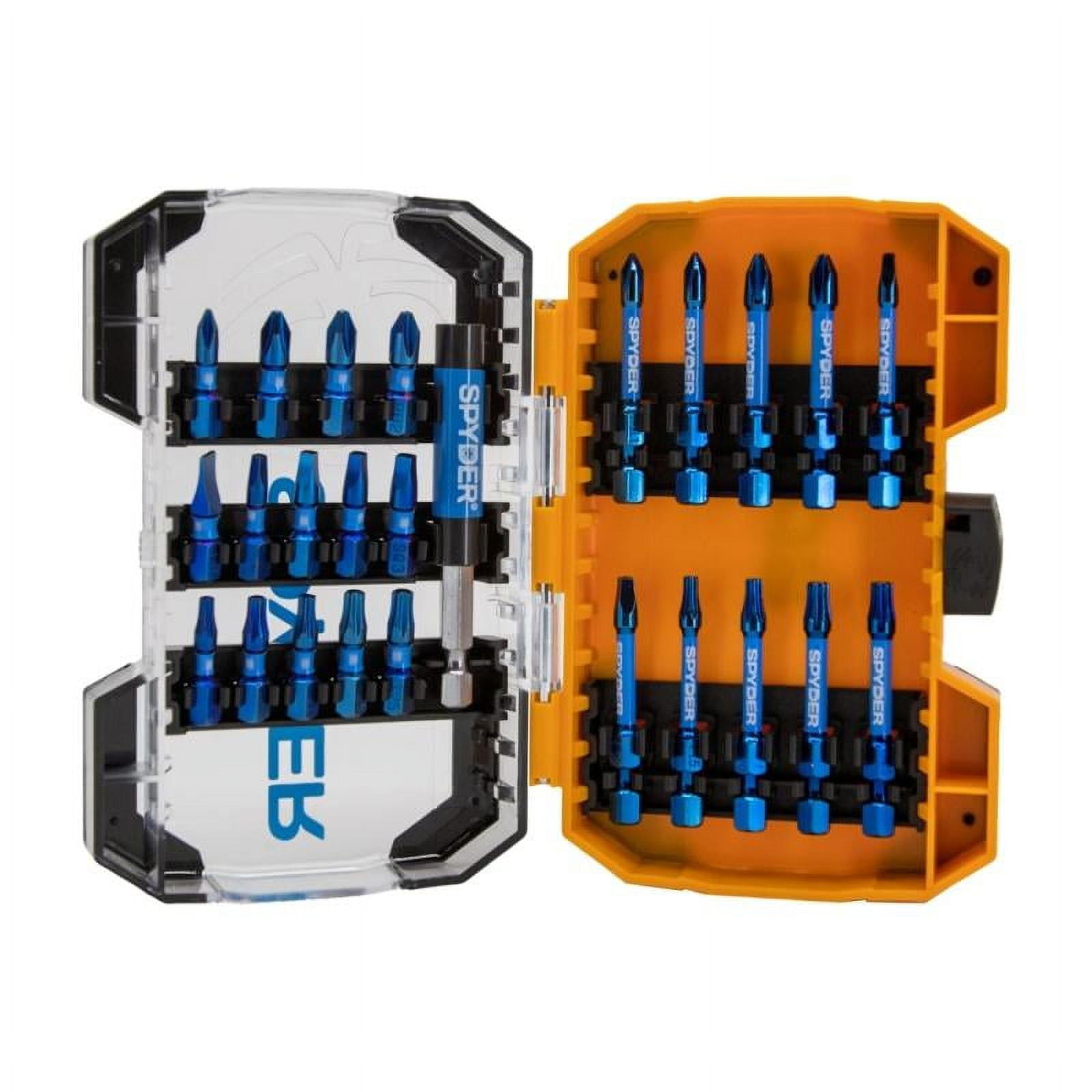 Spyder 19029 Mach Blue Impact Bit Set, 25 Pieces