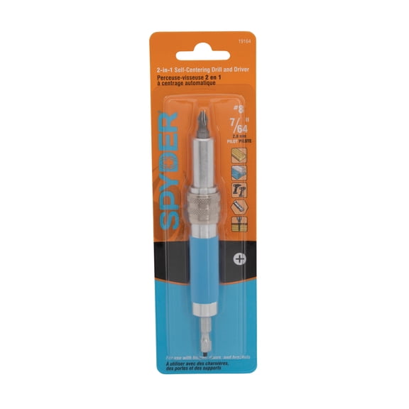 Spyder  7/64-Inch #8 Self-Centering Twist Drill and Driver 2-in-1 Bit 19164
