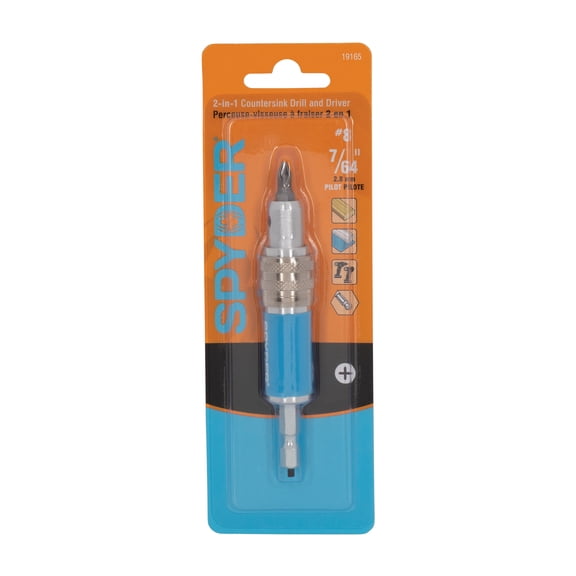 Spyder  7/64-Inch x 1/2-Inch HSS #8 Countersink Twist Drill and Driver 2-in-1 Bit 19165