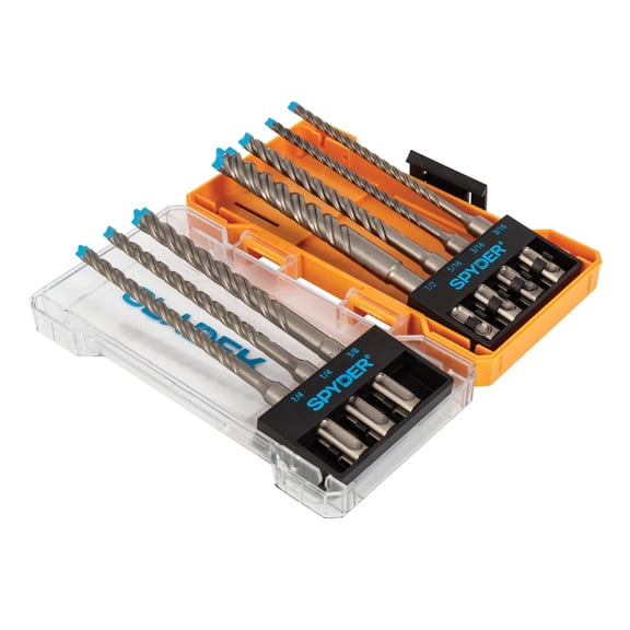 Spyder  7-Piece SDS-Plus 4-Cutter Full-Carbide Rotary Hammer Drill Bit Set 950037