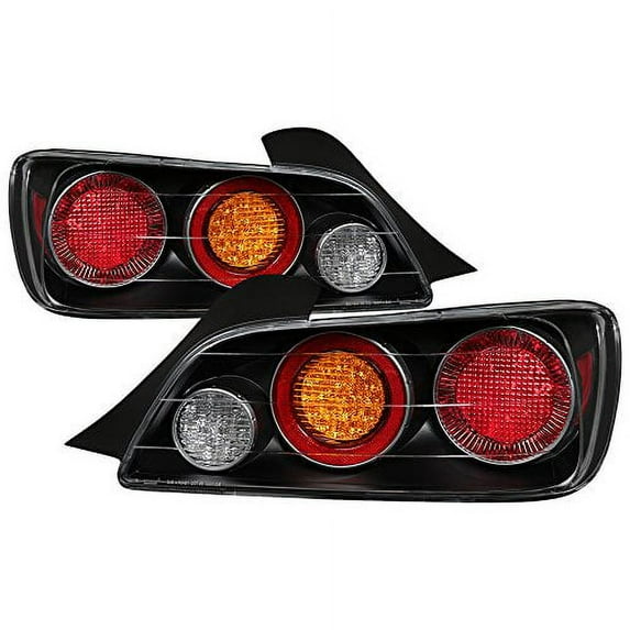 Spyder 9038525 Amber LED Tail Lights for 2000-2003 Honda S2000, Black & Red