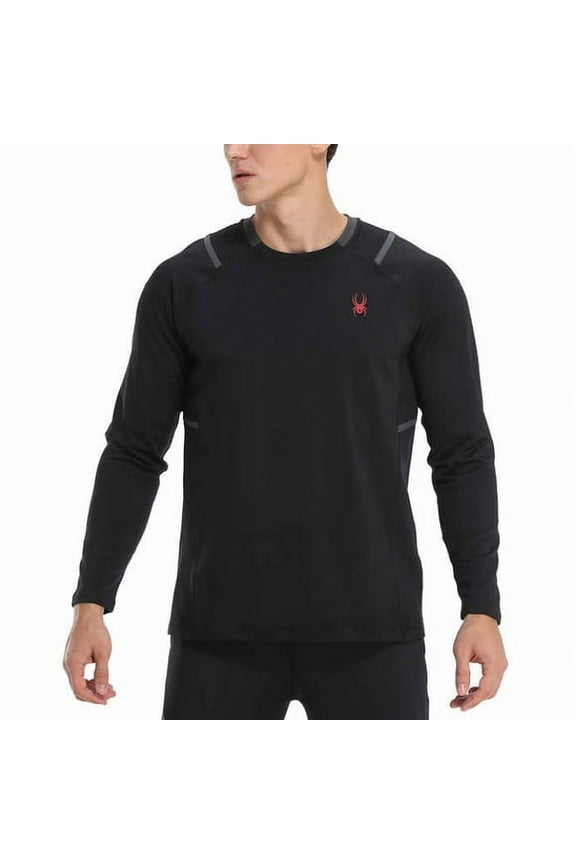 Spyder Active Men’s Long Sleeve T Shirt (Black, XX-Large)