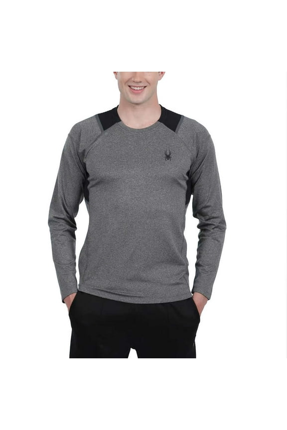 Active Men's Long Sleeve T Shirt (Grey Heather, Medium)