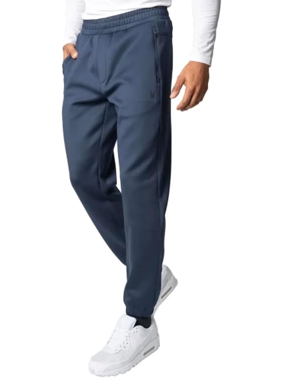 Active Men's Moisture Wicking Stretch Jogger Pant with Pockets (X-Large/Blue)