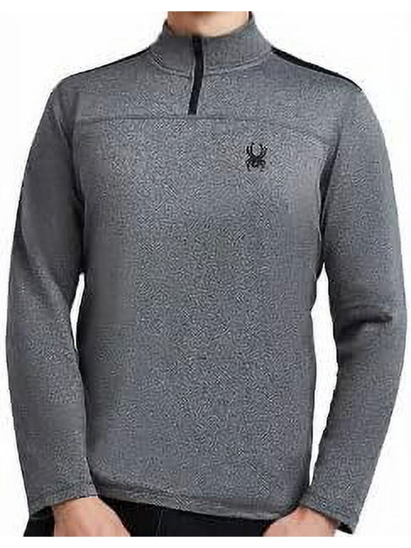 Spyder Men's Performance Quarter Zip Long Sleeve Shirt, Grey