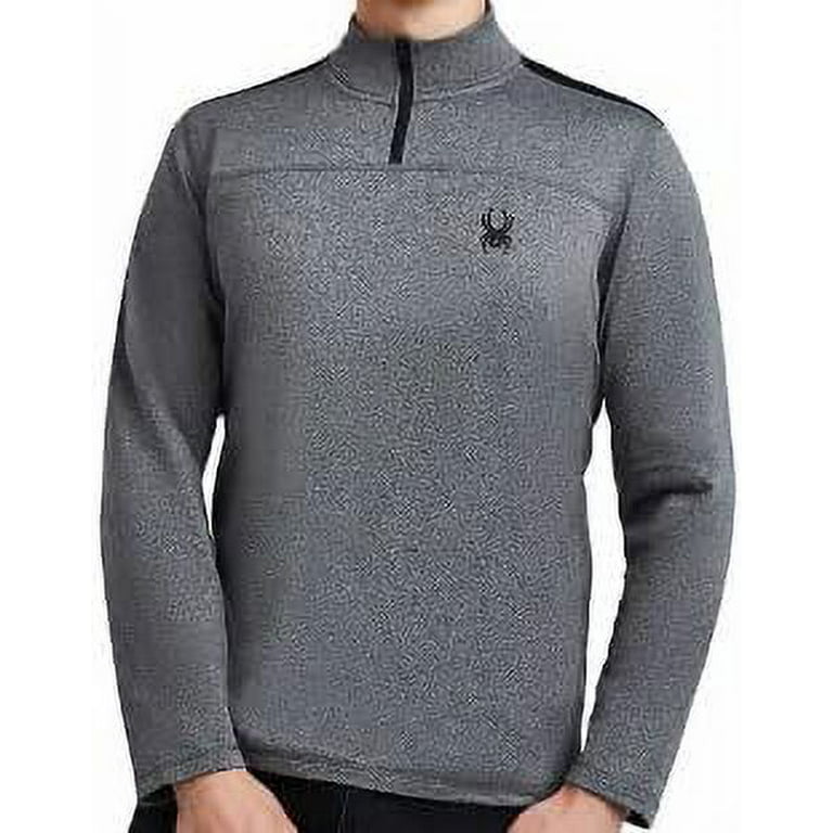 Spyder Men's Active Long Sleeve Tee T-Shirt ProWeb Microfleece Gray Size  XXL 2X