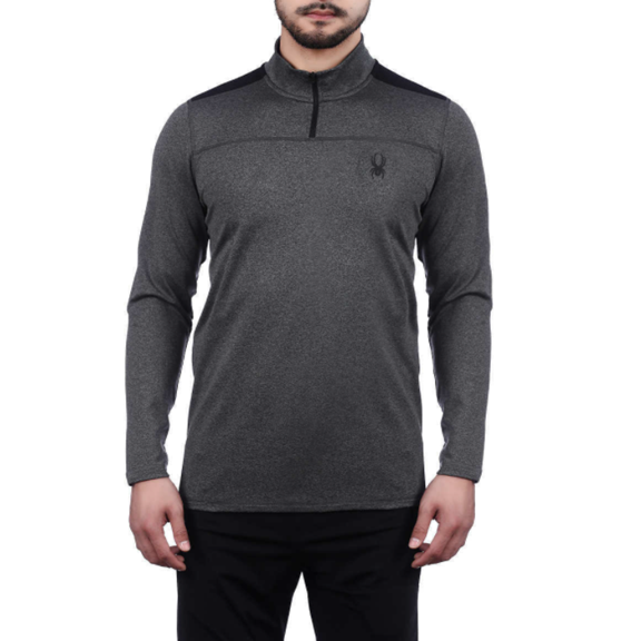 Spyder Active Men’s Performance ¼ Zip Winter Pullover (Grey Heather, XX-Large)