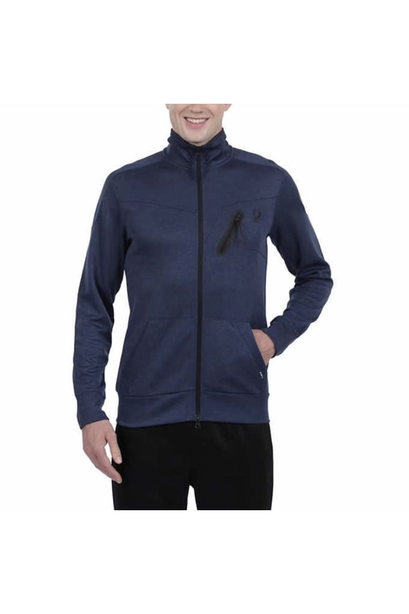 Active Mens Full Zip Proweb Sweatshirt, Blue, Large