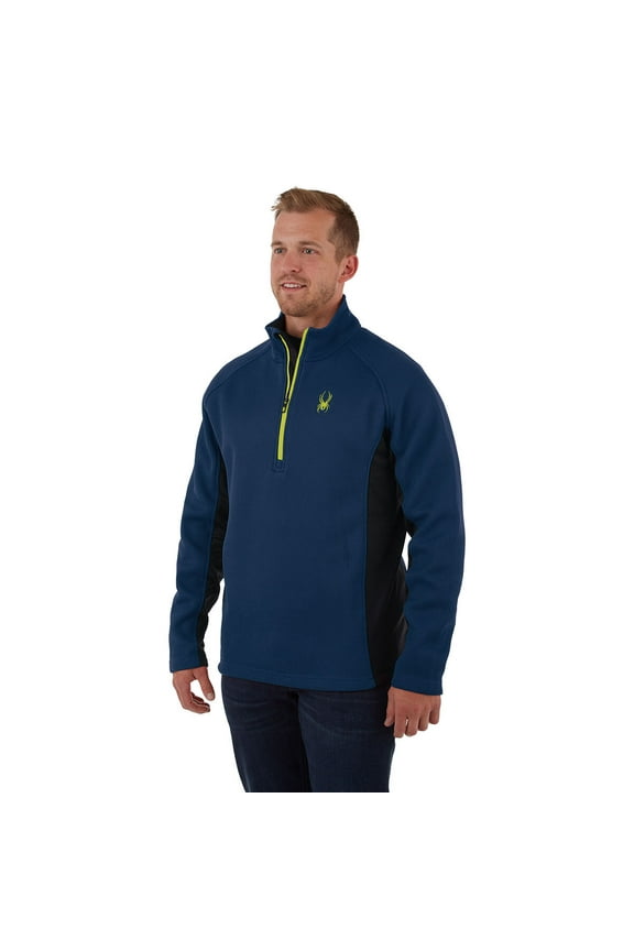 Active Sports Men's Outbound Half Zip Mid-Weight Mock Neck Sweater, Size Small