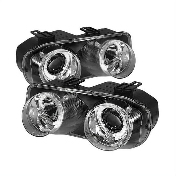 Spyder Acura Integra 94-97 Projector Headlights - LED Halo -Chrome - High H1 (Included) - Low 9006 (Included)