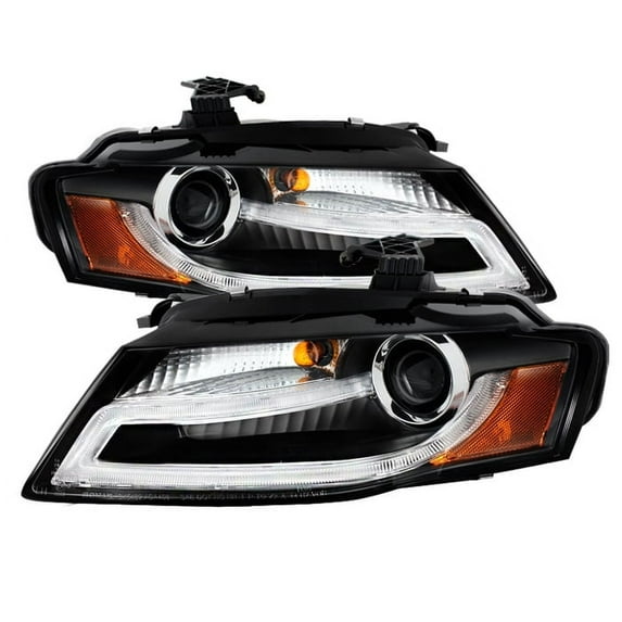 Spyder Audi A4 09-12 Projector Headlights - Xenon/HID Model Only ( Not Compatible With Halogen Model ) - DRL LED - Black