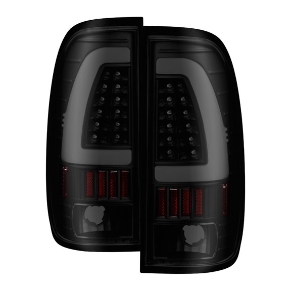 Spyder Auto 9038501 XTune Light Bar LED Tail Lights; Black Smoke; Fits select: 1997-1998 FORD F150, 1999-2007 FORD F250
