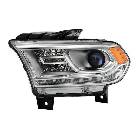 Xtune9049804 Headlight Assembly Halogen Bulb Clear Lens Black Housing Single
