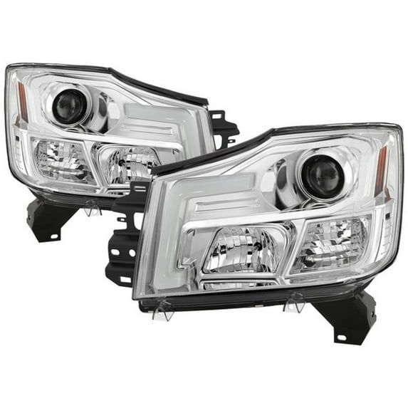 Spyder Auto Version 2 Projector Headlights (Chrome) - 5085498 Fits select: 2004-2015 NISSAN TITAN, 2004-2007 NISSAN ARMADA
