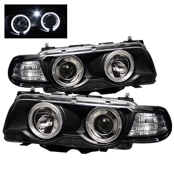Spyder BMW E38 7-Series 99-01 Projector Headlights 1PC - Xenon/HID Model Only ( Not Compatible With Halogen Model ) - LED Halo - Black - High H1 - Lo Fits select: 1999-2001 BMW 740, 1999-2001 BMW 750