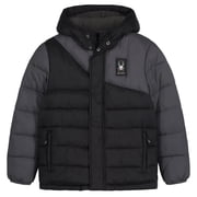 SPYDER BOY'S CIRCUIT PUFFER JACKET, BLACK, MEDIUM 10/12, SPFGM32F
