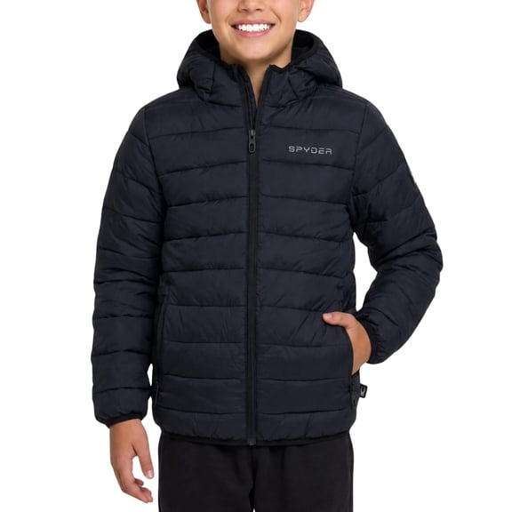 Spyder Boys Puffer Jacket - Packable Lightweight Hooded Winter Coat