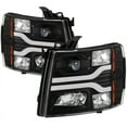 thumbnail image 1 of Spyder Chevy Silverado 1500 07-13 Version 3 Projector Headlights - Black PRO-YD-CS07V3-LBDRL-BK, 1 of 12