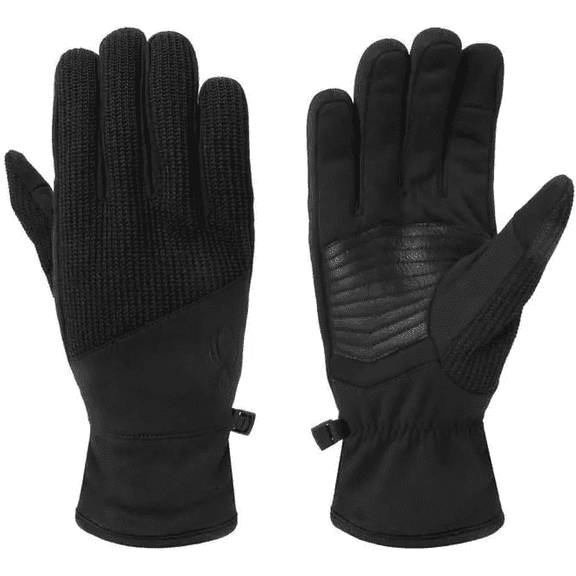 Spyder Core Conduct Stretch Winter Men's Gloves 3M Thinsulate Insulation Touchscreen Compatible w/ Leather Palm Patch Size Medium for Cold Weather