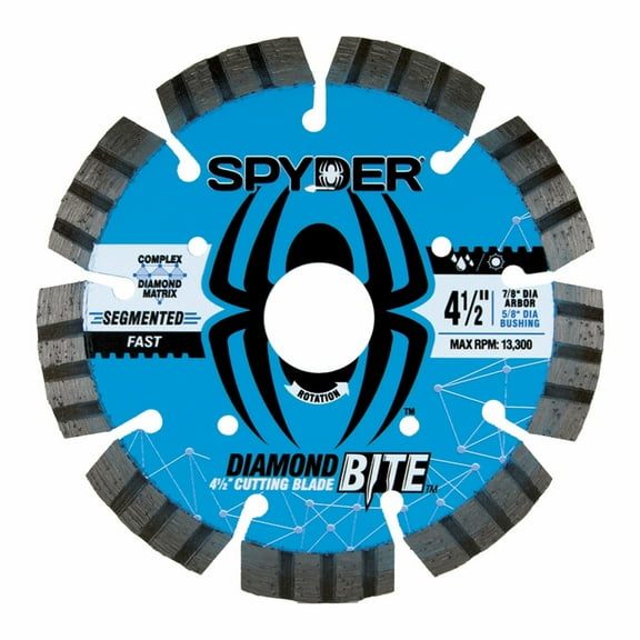 Spyder Diamond Bite 4-1/2-Inch Wet/Dry Segmented Diamond Saw Blade 14120
