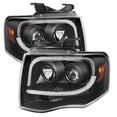 thumbnail image 1 of Spyder Ford Expedition 07-13 Projector Headlights - Light Tube DRL - Black - High H1 (Included) - Low H1 (Included), 1 of 3