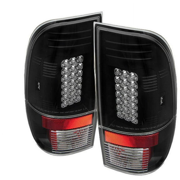 Spyder Ford F150 Styleside 97-03 / F250/350/450/550 Super Duty 99-07 LED Tail Lights - Black Fits select: 1999-2007 FORD F350
