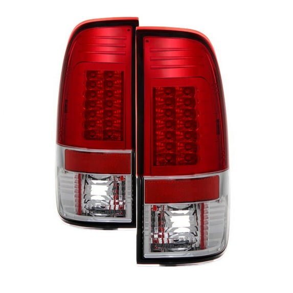 Spyder Ford F150 Styleside 97-03 / F250/350/450/550 Super Duty 99-07 Version 2 LED Tail Lights - Red Clear Fits select: 1999-2007 FORD F350, 2004 FORD F-150 HERITAGE CLASSIC