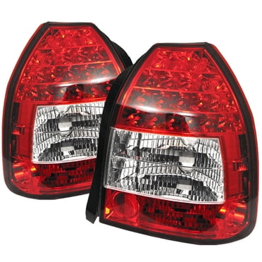 Evan-Fischer Halogen Tail Light Set For 2001-2002 Honda Civic Sedan - Outer Pair W/Bulbs